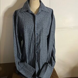 Alfred Sung dress shirt cotton button down large